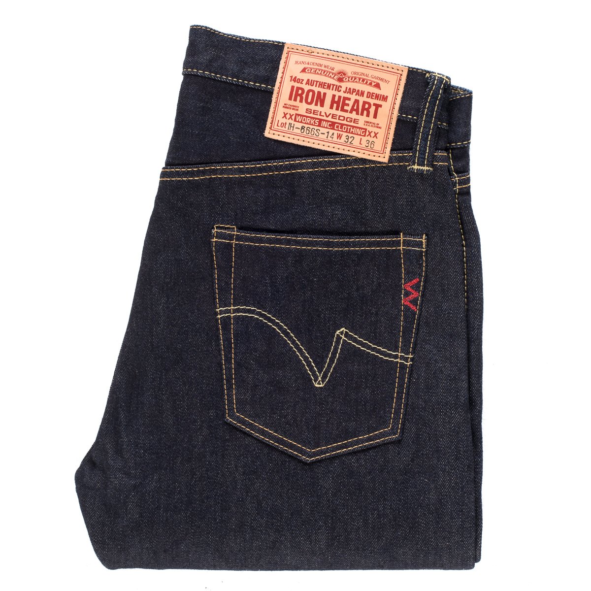 IH-666S-142 14oz Selvedge Denim Slim Straight Indigo