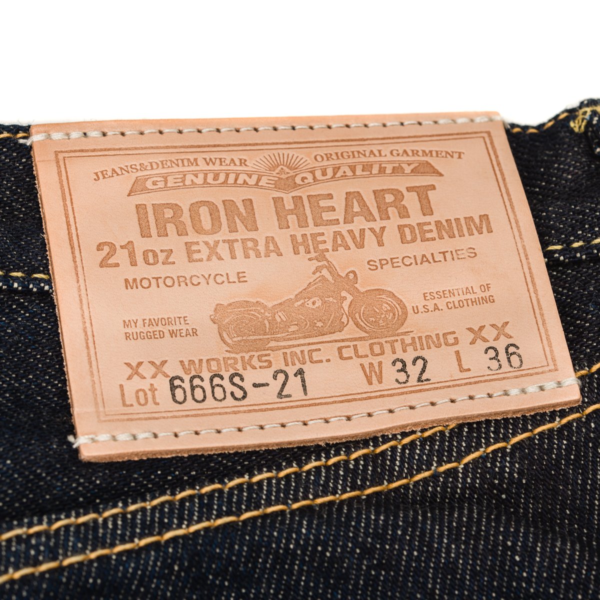 IH-666S-21 21oz Selvedge Denim Slim Straight Indigo