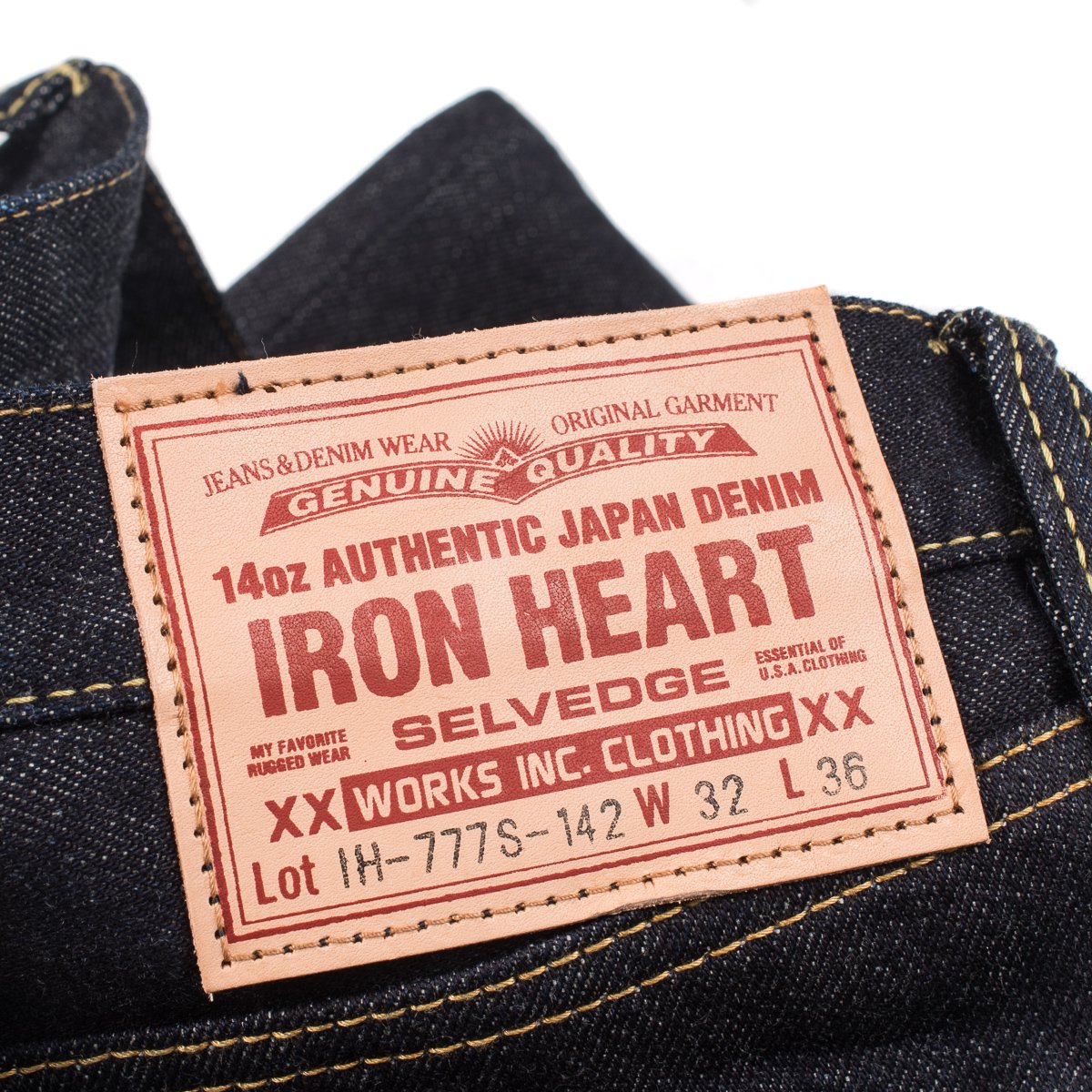 IH-777S-142 14oz Selvedge Denim Slim Taper Indigo