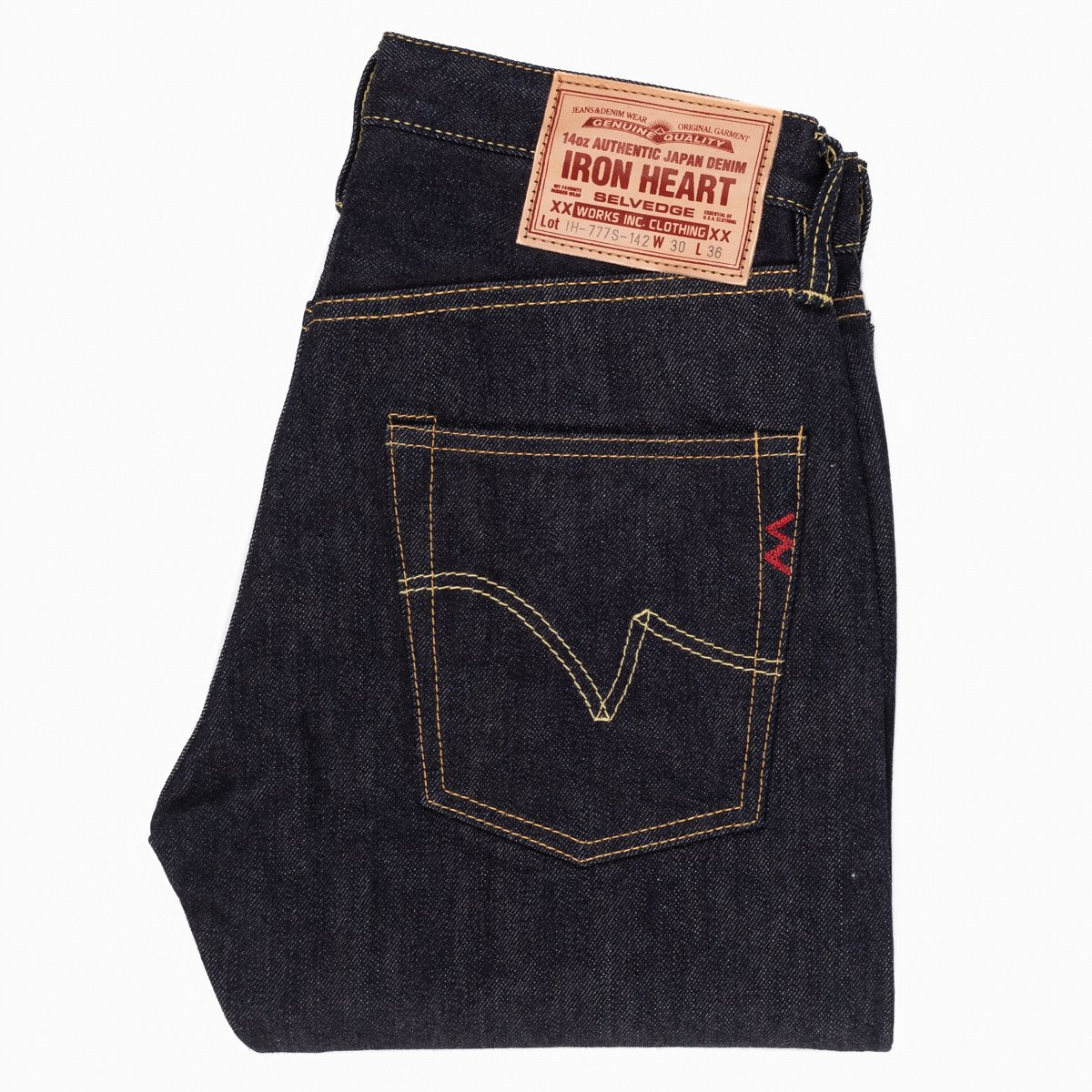 IH-777S-142 14oz Selvedge Denim Slim Taper Indigo