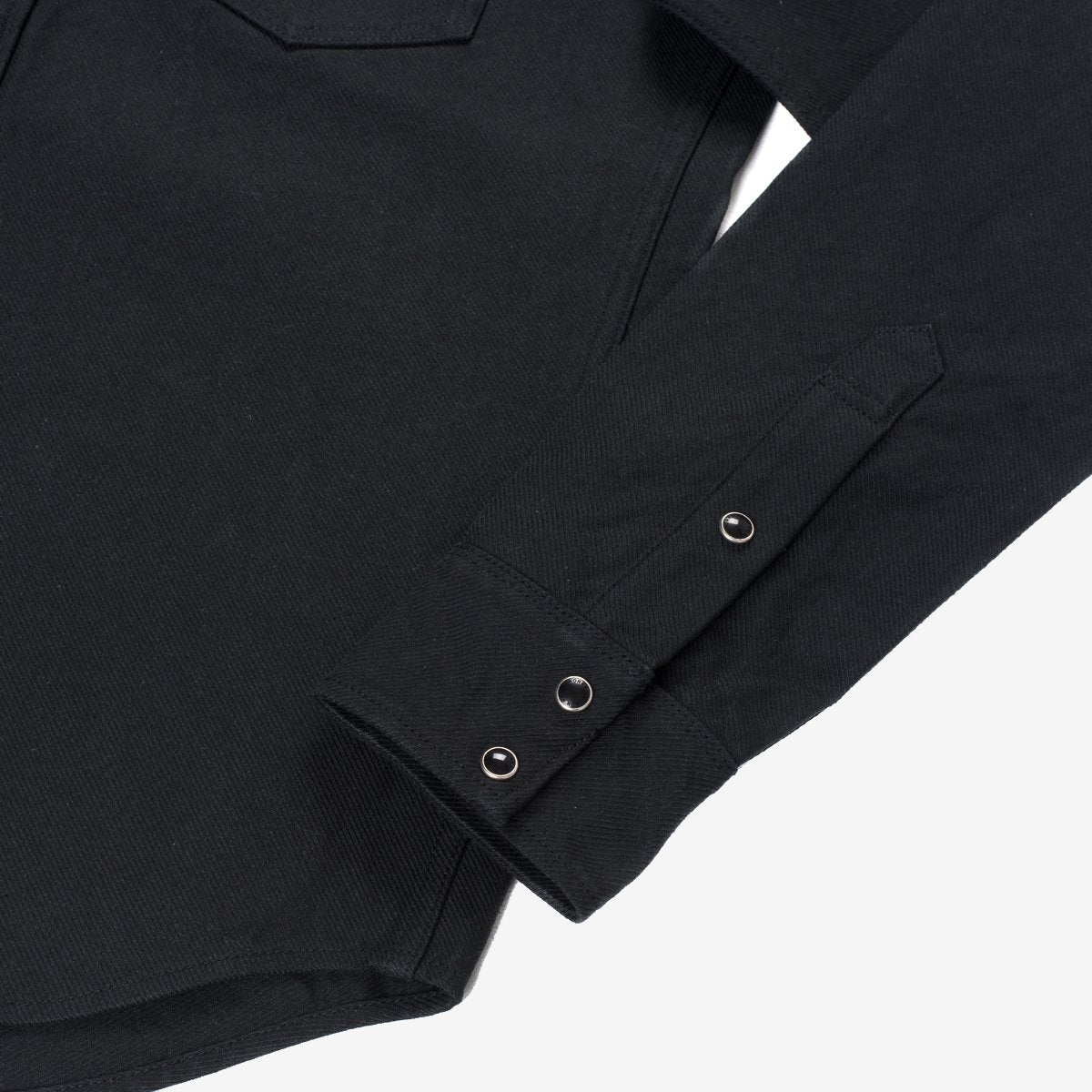 IHSH-235-BLK Military Serge Western Shirt Black
