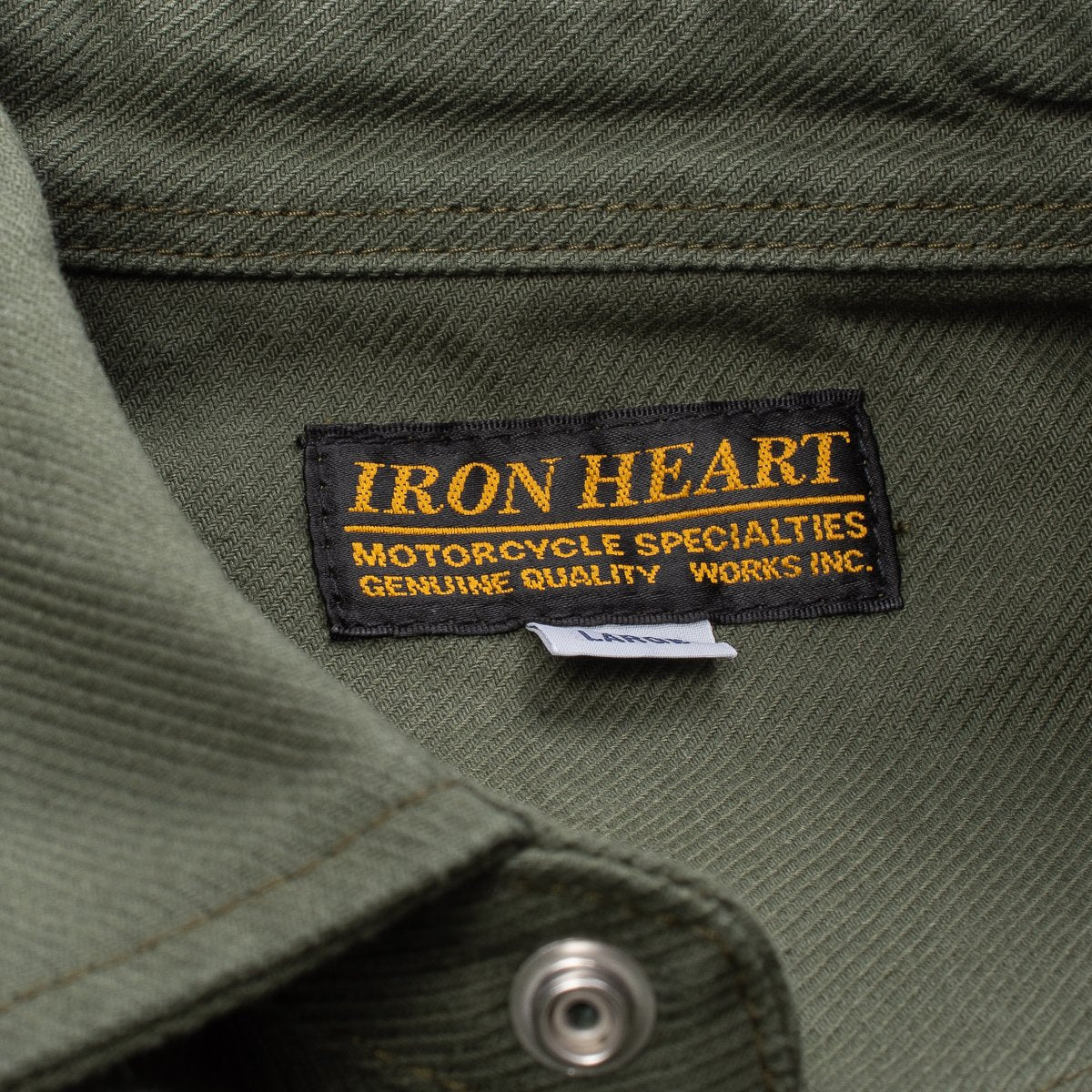 IHSH-235-OLV Military Serge Western Shirt Olive Drab Green