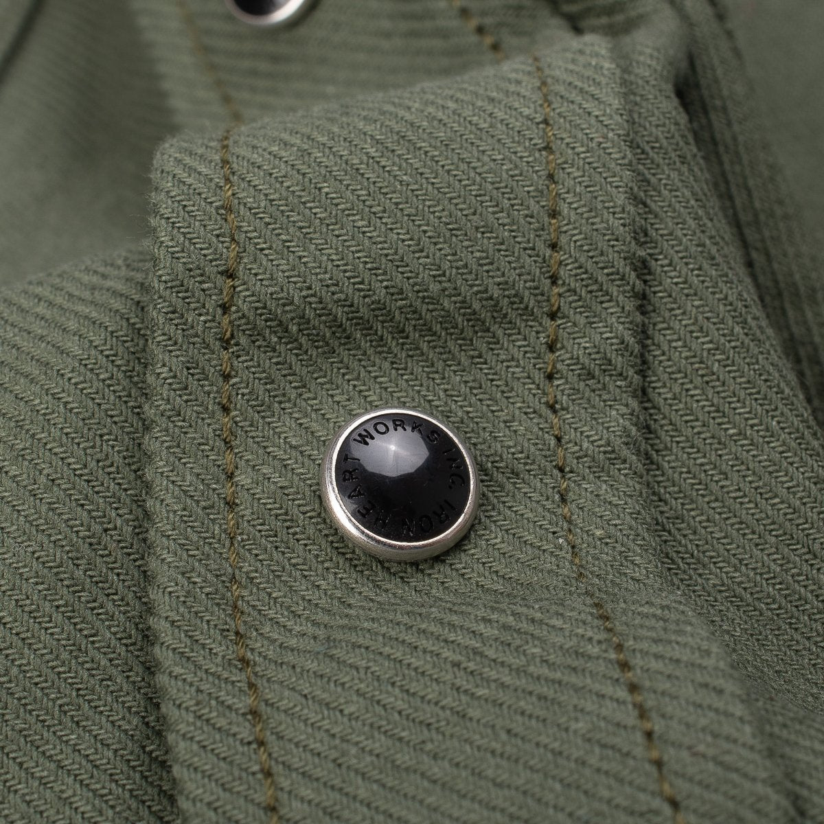 IHSH-235-OLV Military Serge Western Shirt Olive Drab Green