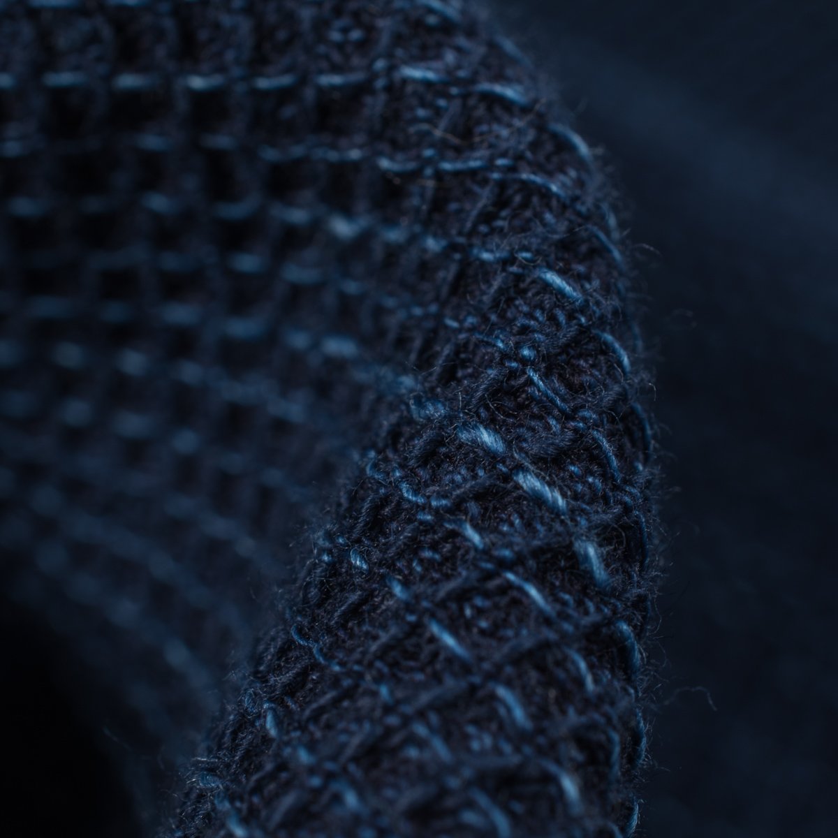IHSH-96-IND Waffle Work Shirt Indigo