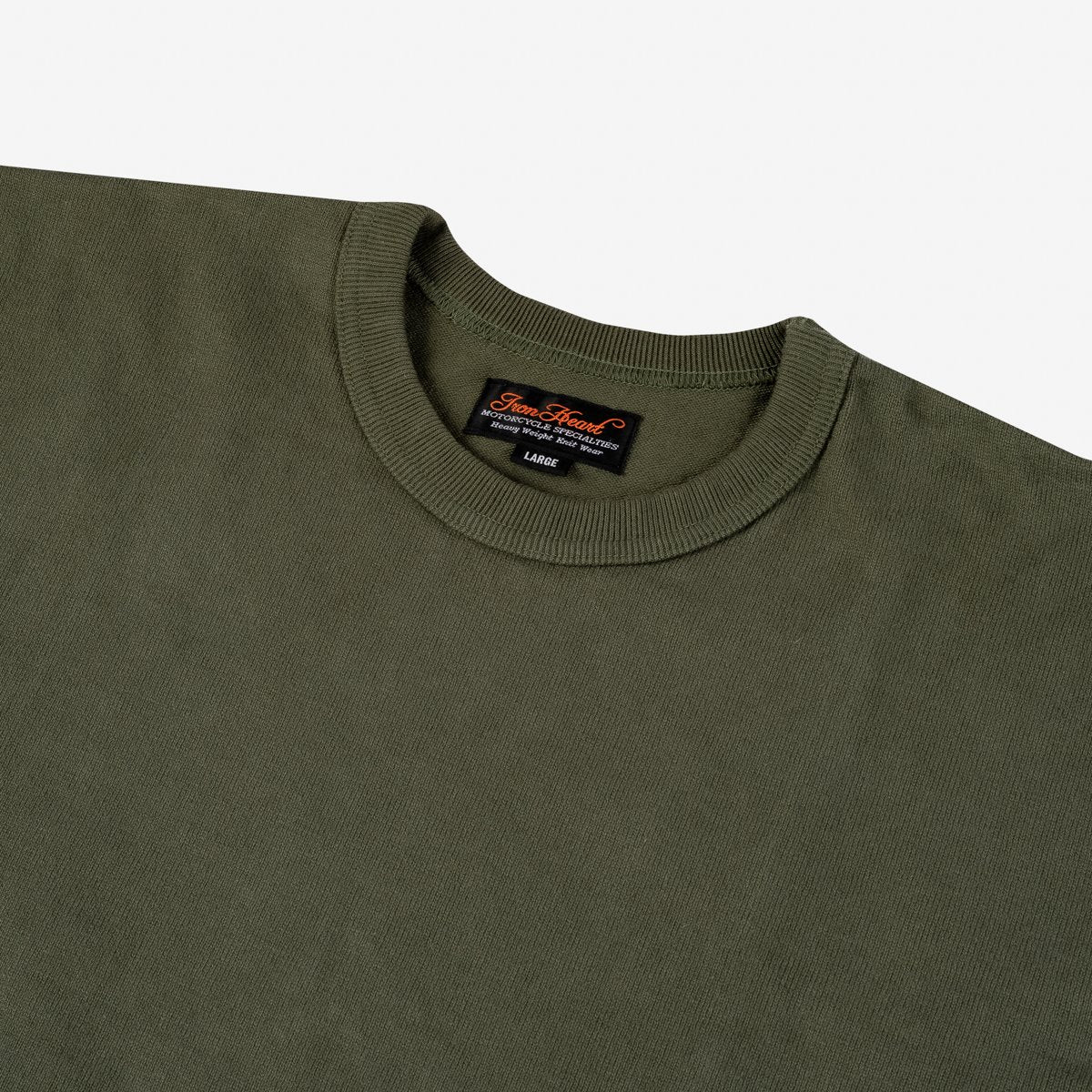 IHTL-1501-OLV 11oz Cotton Knit Crewneck Sweater Olive