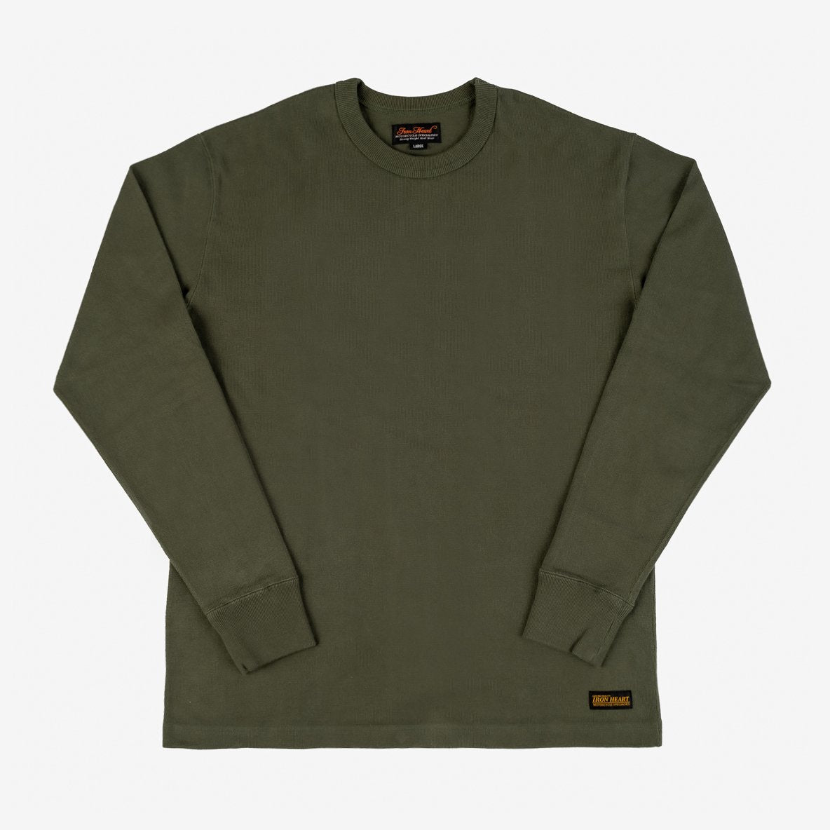 IHTL-1501-OLV 11oz Cotton Knit Crewneck Sweater Olive