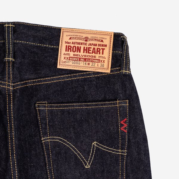 IH-666S-142 14oz Selvedge Denim Slim Straight Indigo