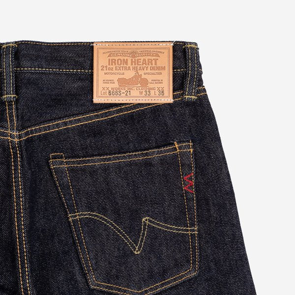 IH-666S-21 21oz Selvedge Denim Slim Straight Indigo