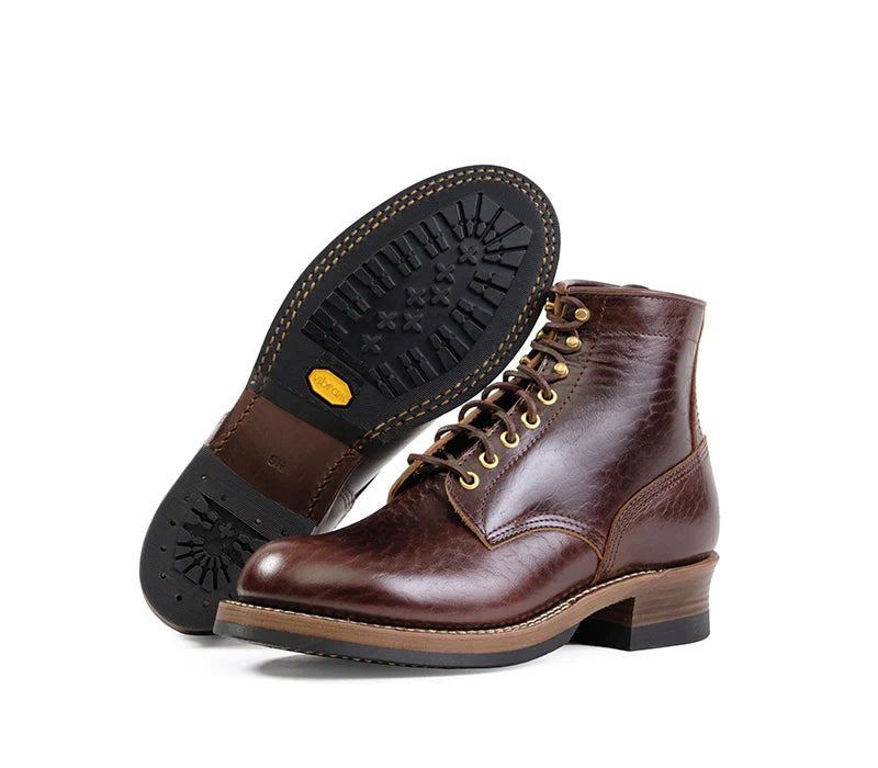 LK-032 Steel Gang Boots Shinki Hikaku Horsebutt Dark Brown