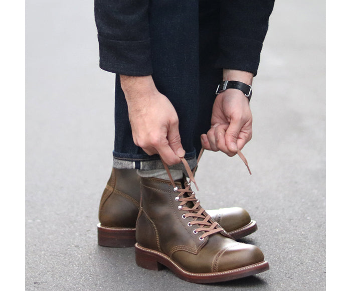 LK-014 Combat Boots Horween CXL Dark Olive