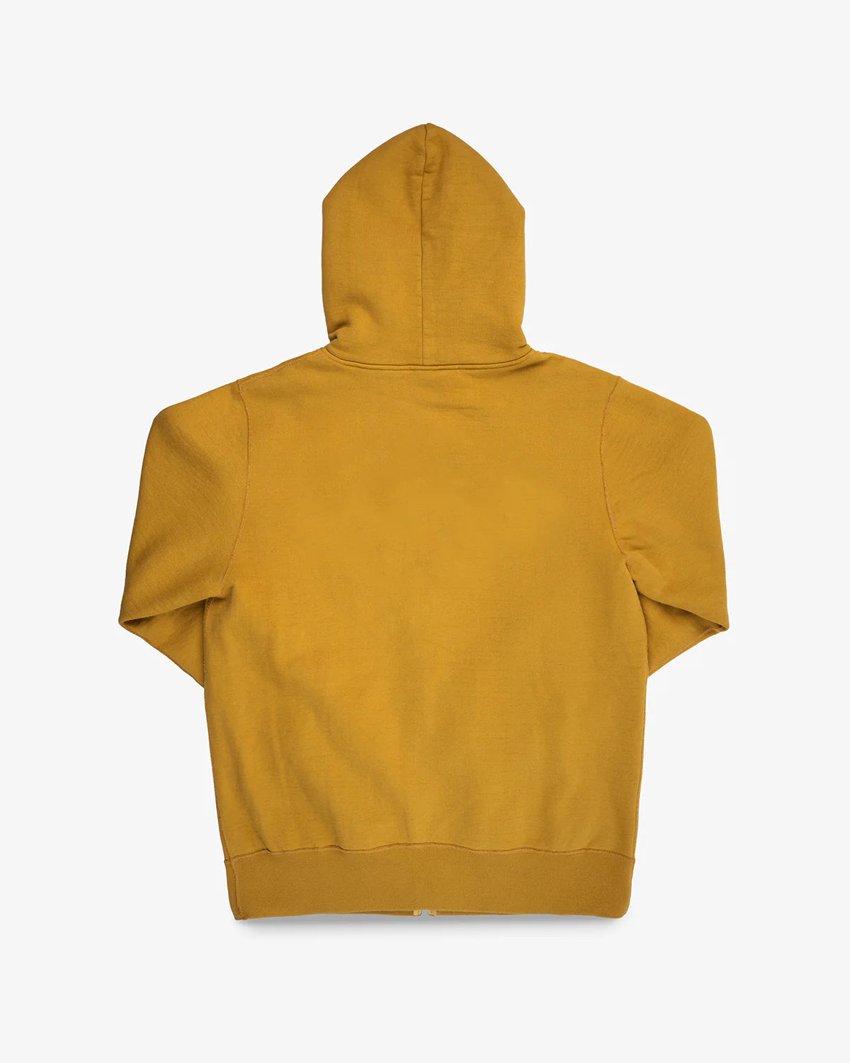 IHSW-81L-MUS-NP 14oz Ultra Heavyweight Loopwheel Cotton Zippered Hoodie - Mustard No Print