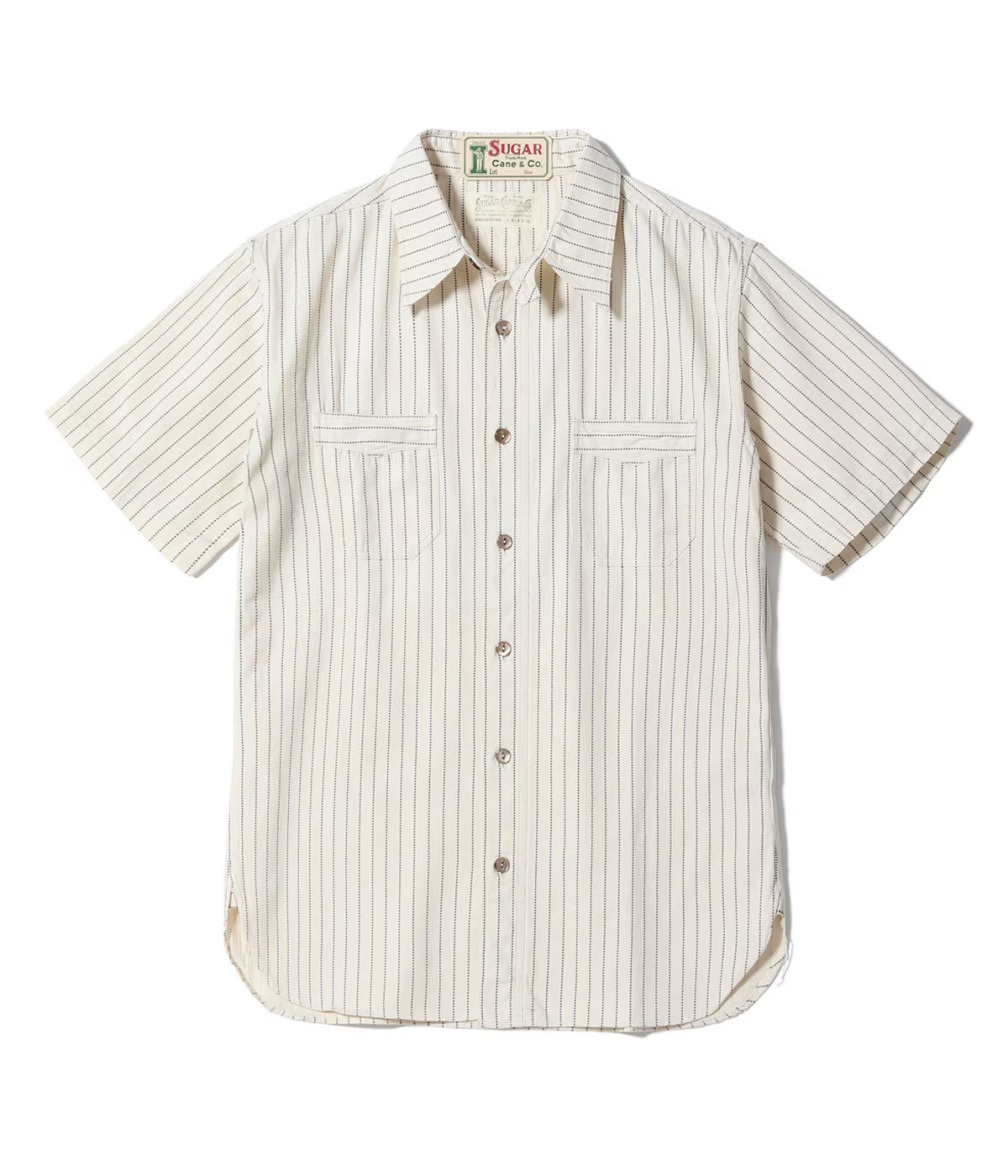 SC37275 Fiction Romance 8.5oz White Wabash Stripe S/S Work Shirt