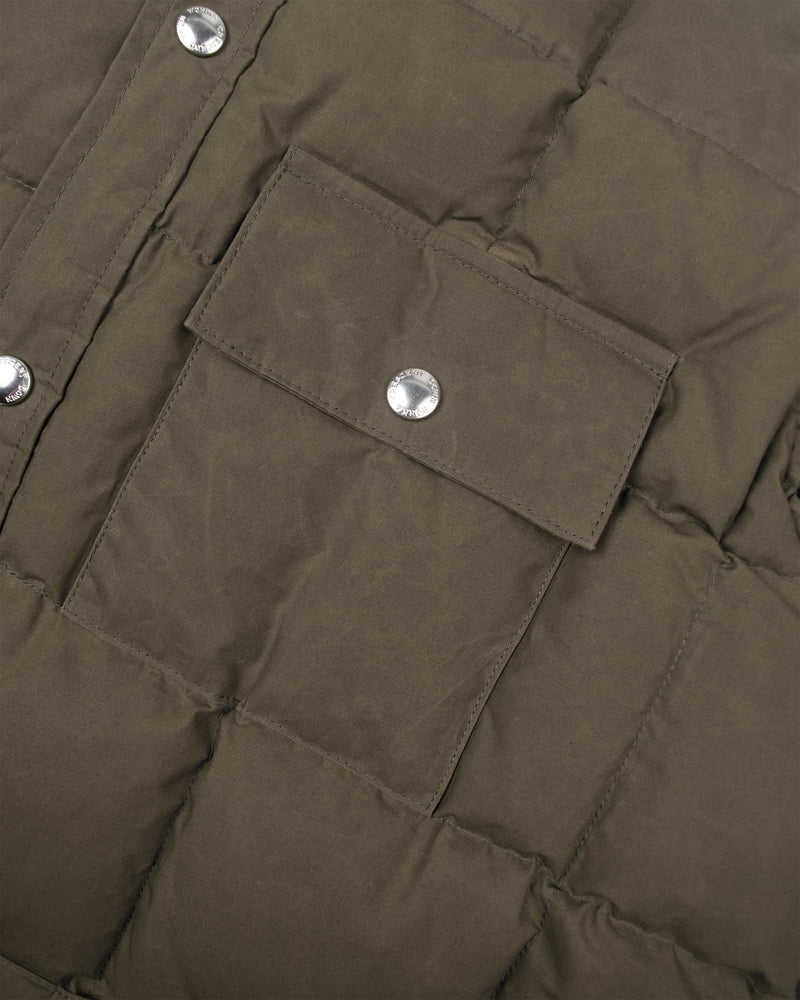 Down Shirt Dry Wax Cotton Tent-Grey
