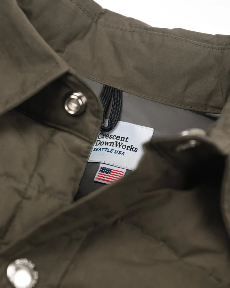 Down Shirt Dry Wax Cotton Tent-Grey