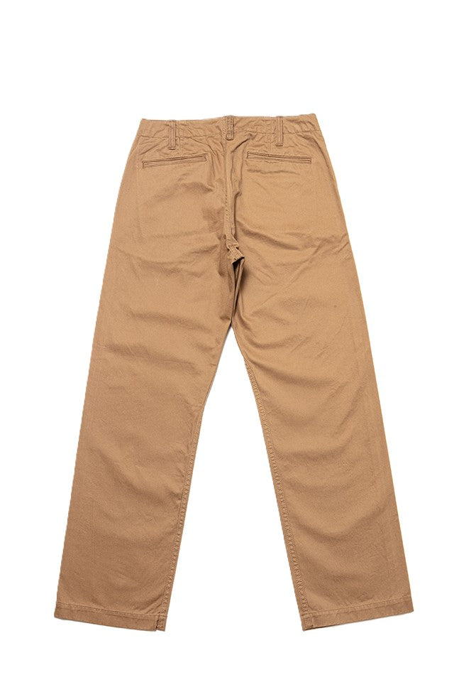 1192-DCA Dry Touch Chino Trousers Wide Straight Dark Camel