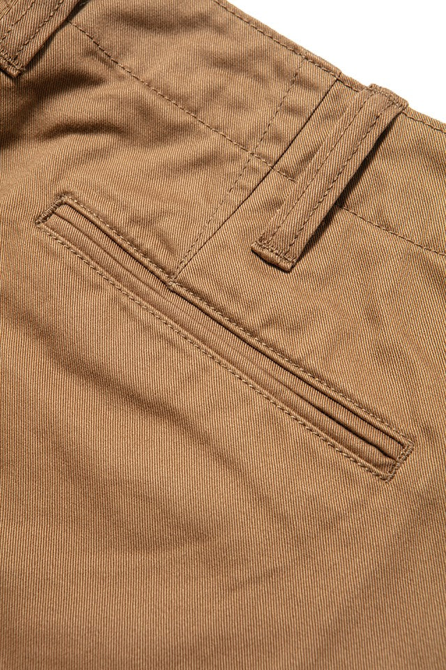 1192-DCA Dry Touch Chino Trousers Wide Straight Dark Camel