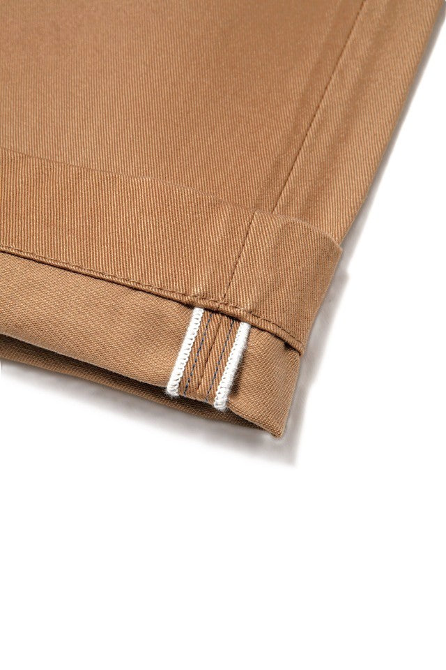 1192-DCA Dry Touch Chino Trousers Wide Straight Dark Camel