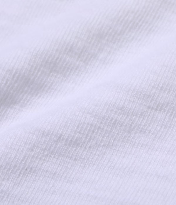 BR79192 Loopwheeled Slub Yarn S/S Henley White