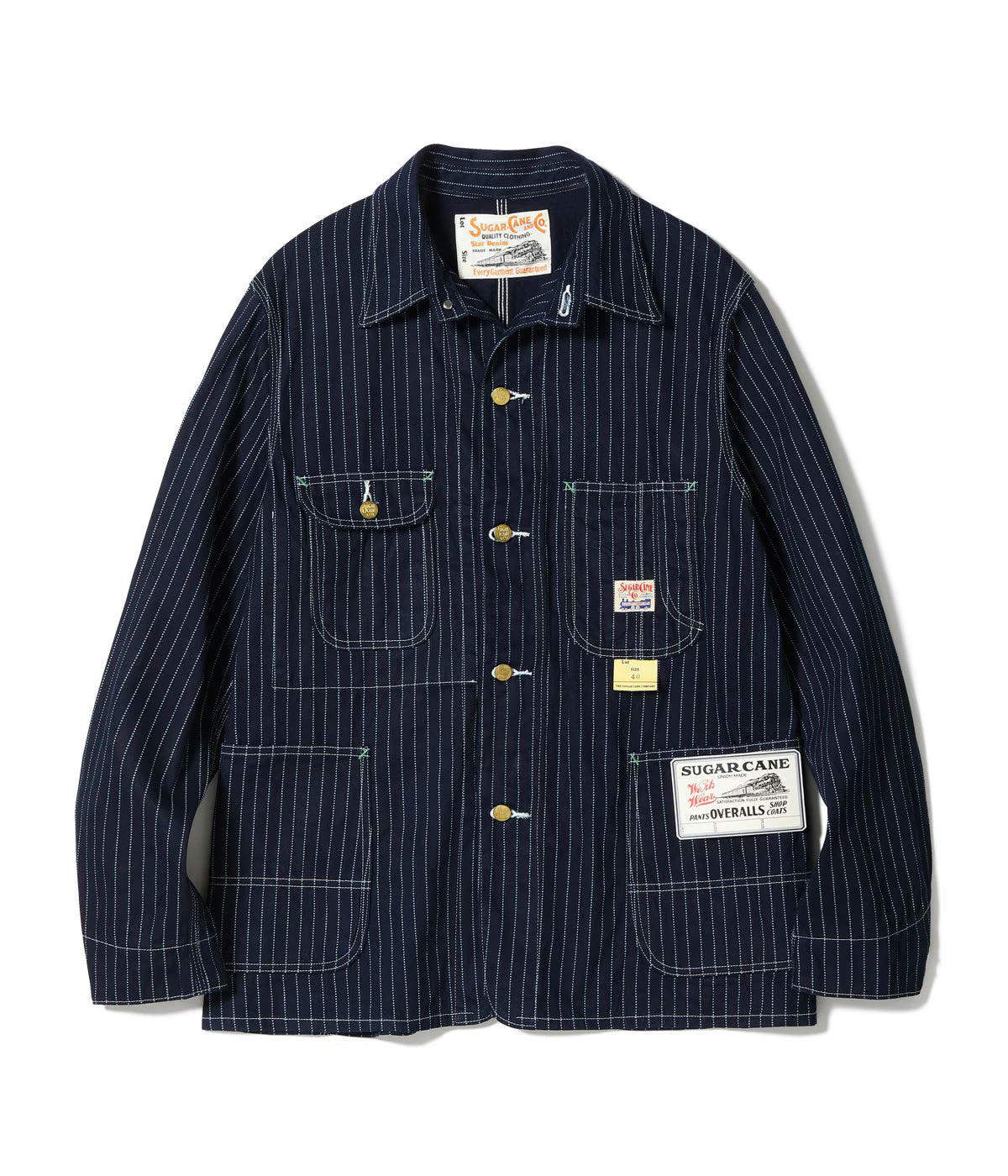 SC15658 9oz Wabash Striped Work Coat