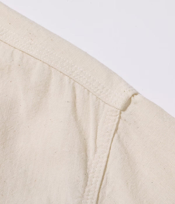 SC37942 White Chambray Work Shirt Short Sleeve