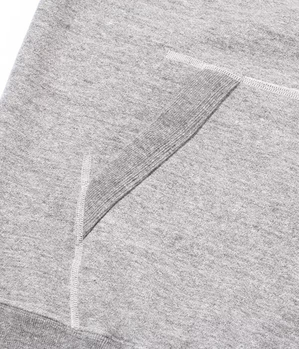 BR68914 Loopwheel Hooded Sweatshirt Heather Gray