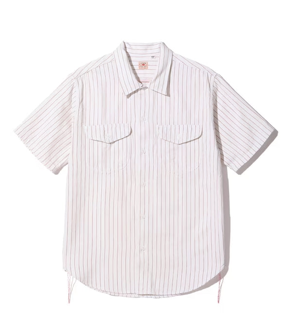 SC38699 Coke Stripe S/S Work Shirt Off White