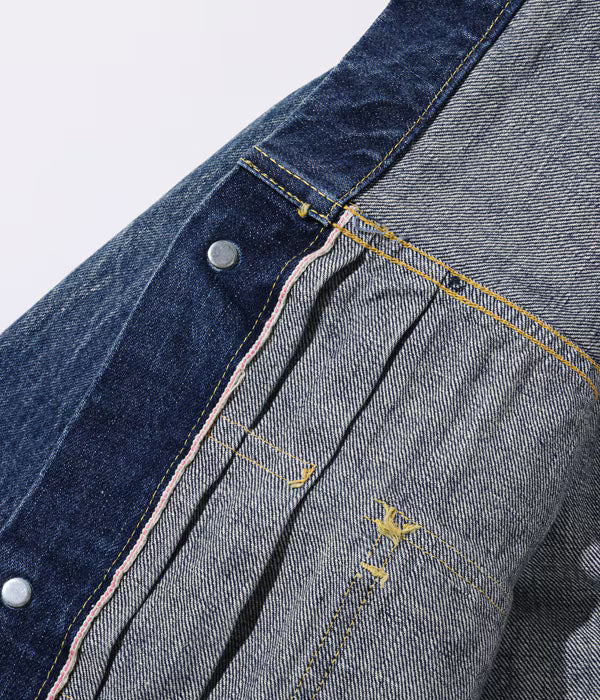 SC11953SW 14.25oz Denim Jacket 1953 Aged Model