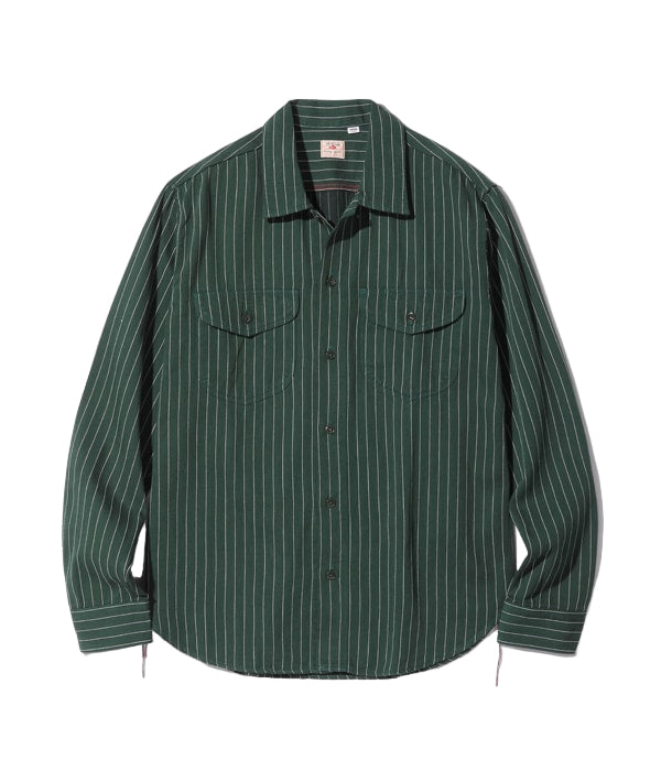 SC28652 Coke Stripe Work Shirt Green