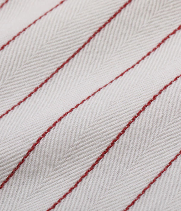 SC38699 Coke Stripe S/S Work Shirt Off White