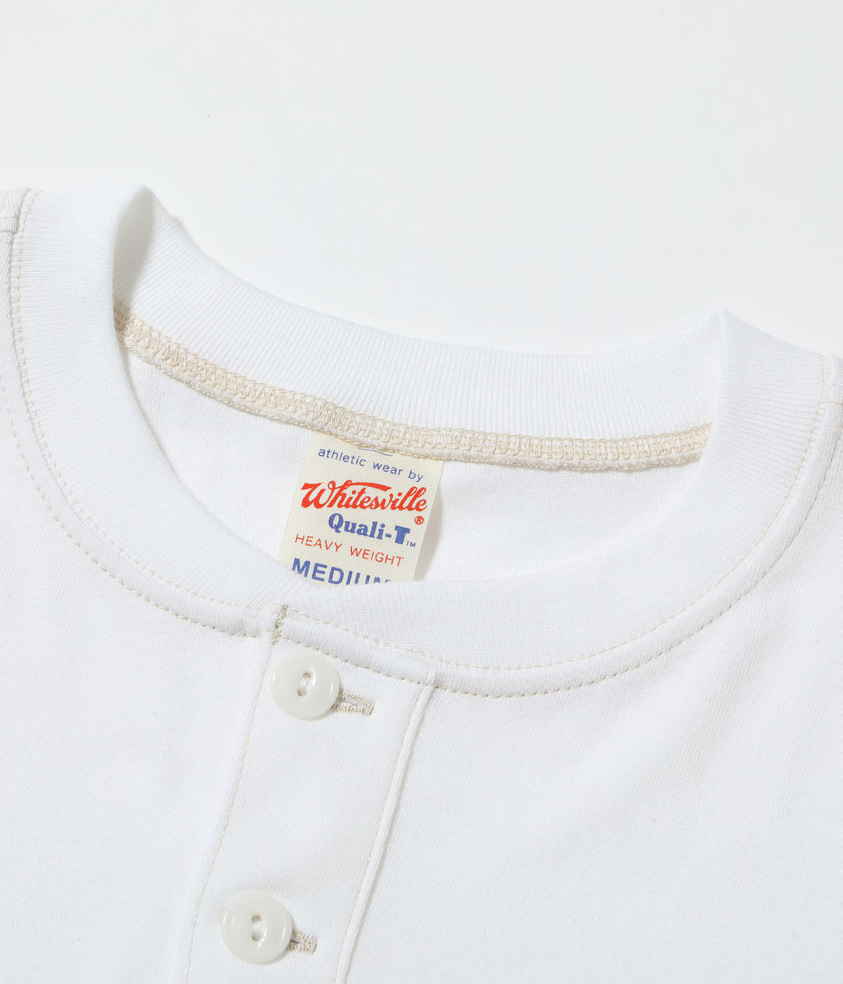 WV79681 Whiteville Henley Tee Shirt Off White