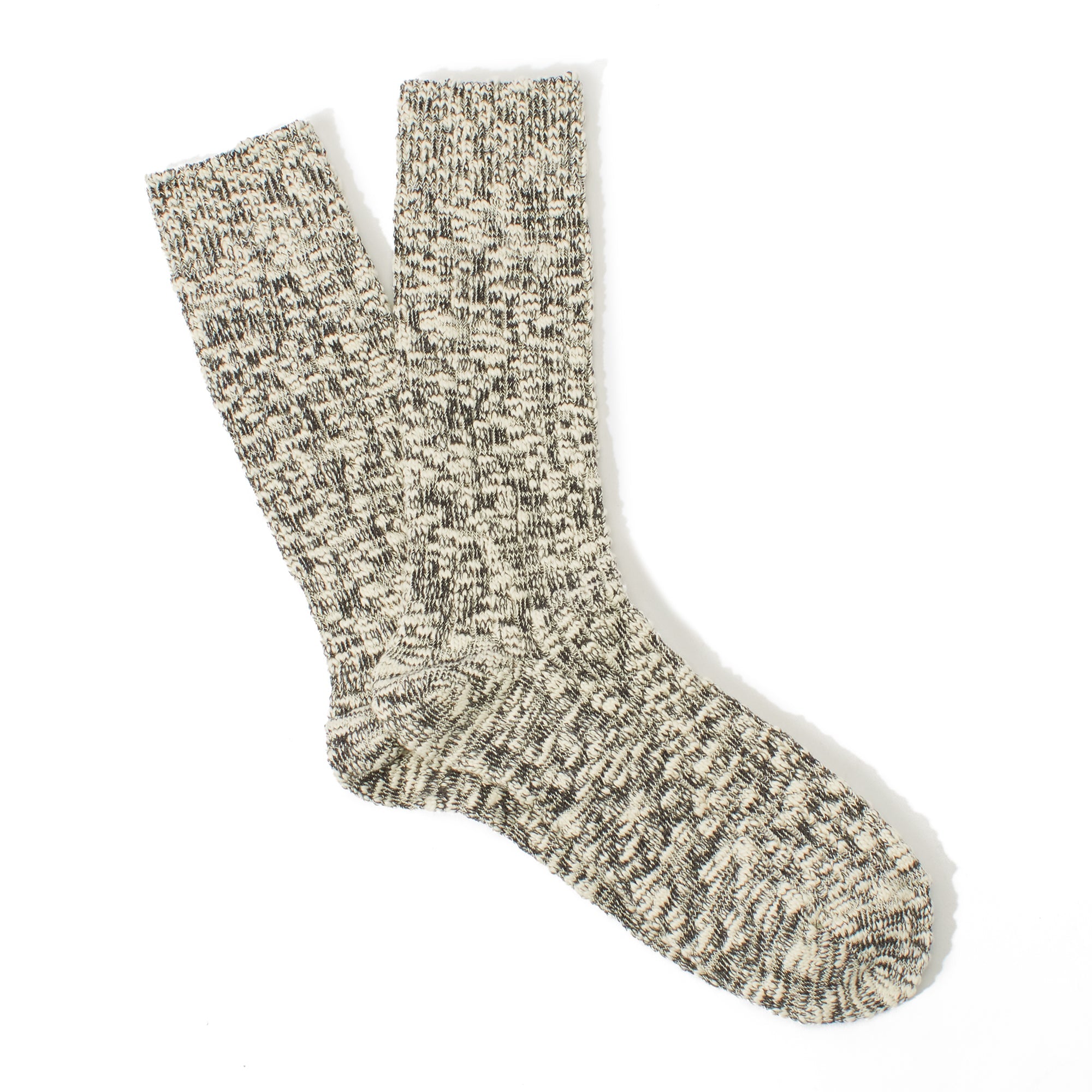 Anonymousism Light Slub Crew Sock Black