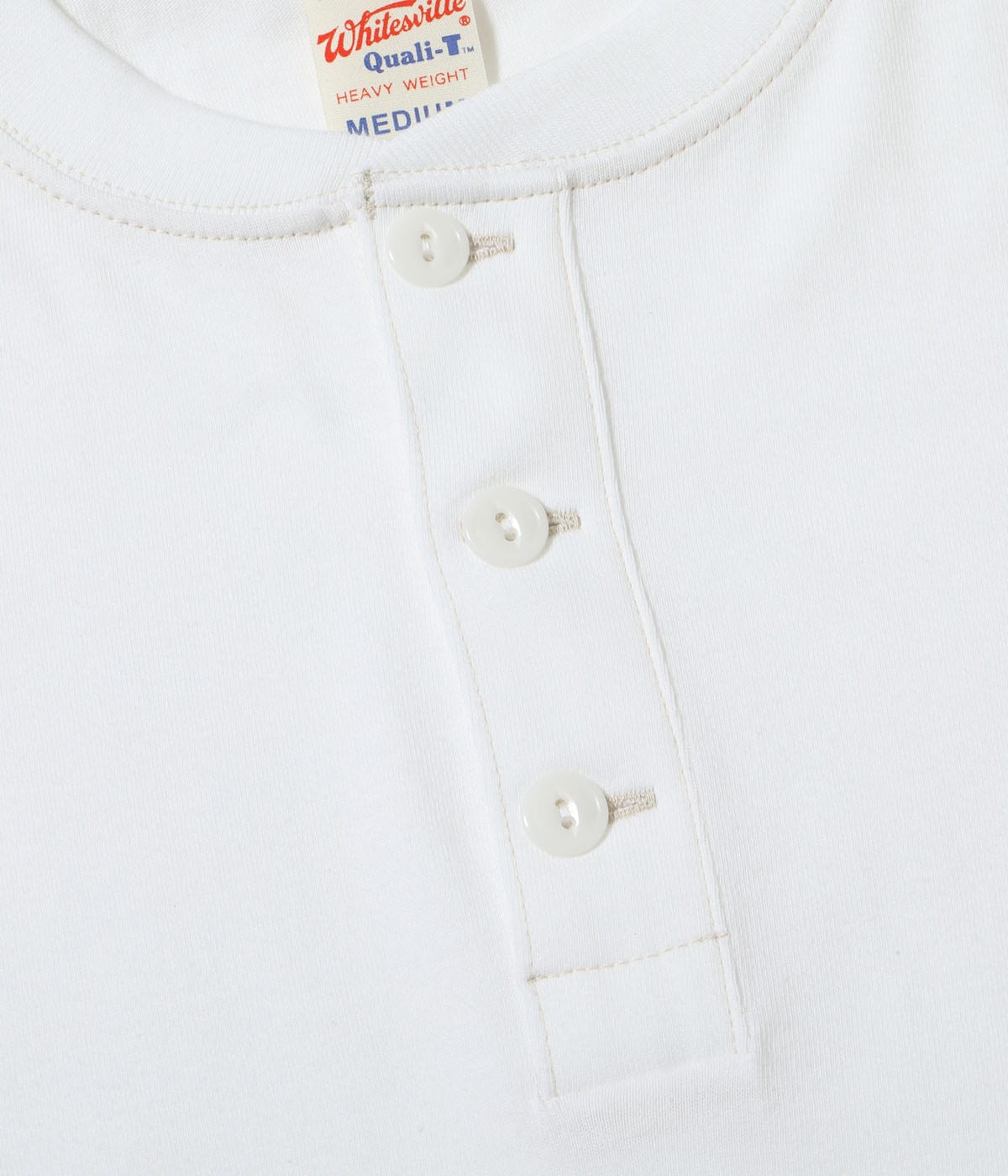 WV79681 Whiteville Henley Tee Shirt Off White