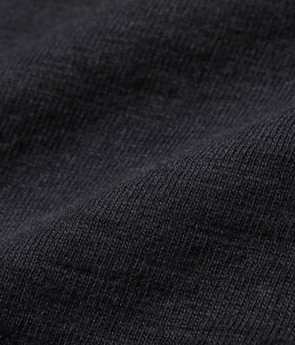 BR79192 Slub Yarn S/S Henley - Black