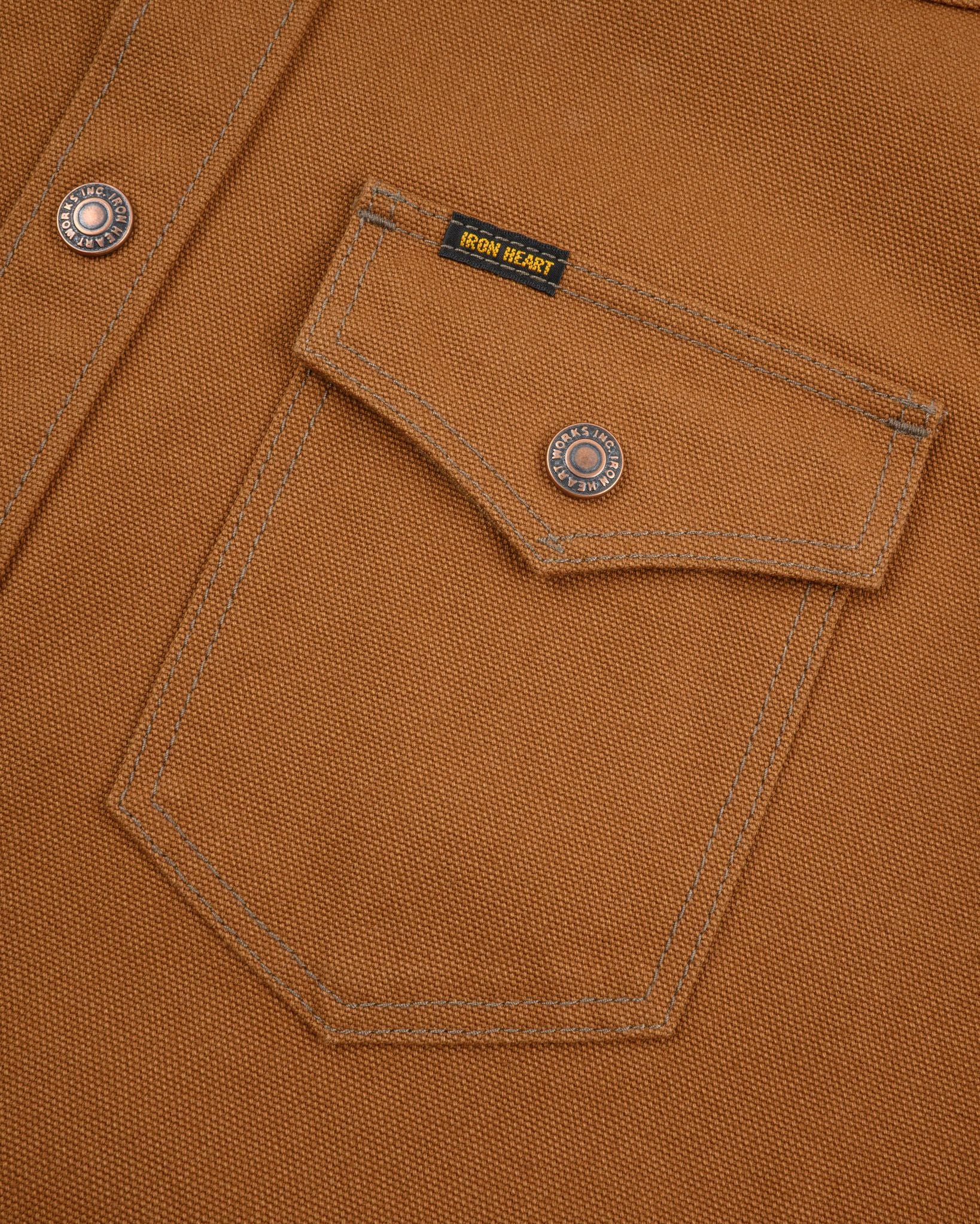 IHSH-422-BRN 17oz Cotton Duck CPO Shirt Brown