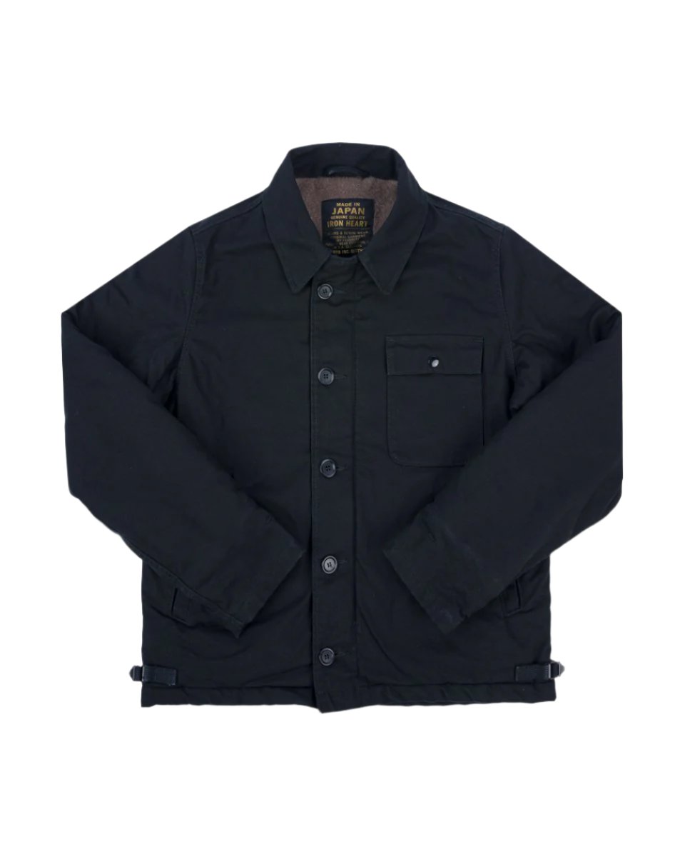 IHM-39-BLK Military Serge A2 Deck Jacket Black