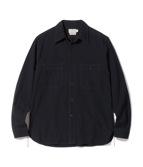 BR29143 William Gibson Collection Black Chambray Work Shirt