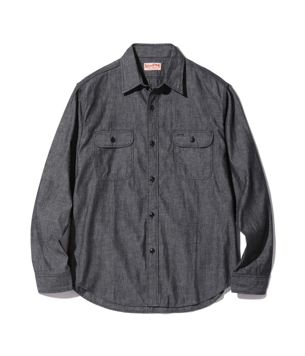 SC29159 Black Chambray Workshirt