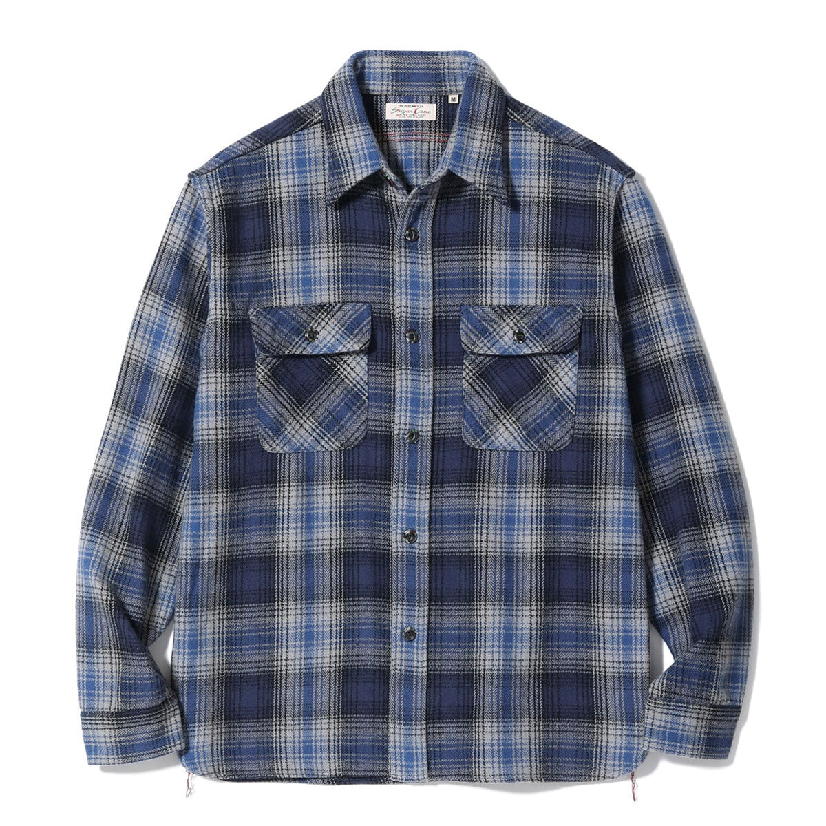 SC29584 Fiction Romance Herringbone Twill Check Work Shirt Navy