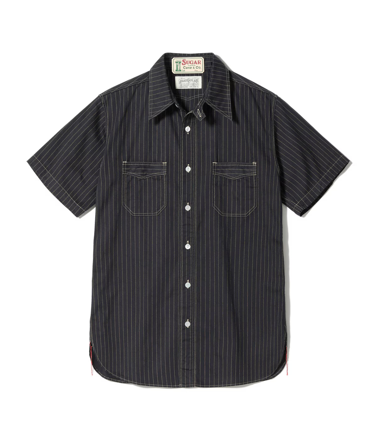 SC39702 Fiction Romance 8.5oz Black Wabash S/S Stripe Work Shirt