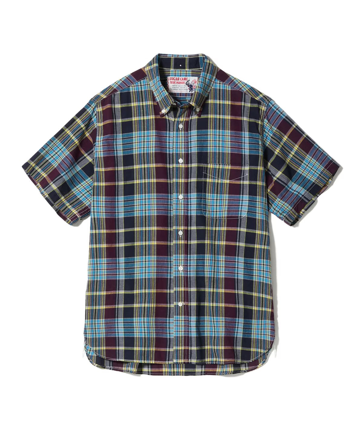 SC39738 Madras Check Short Sleeve Purple