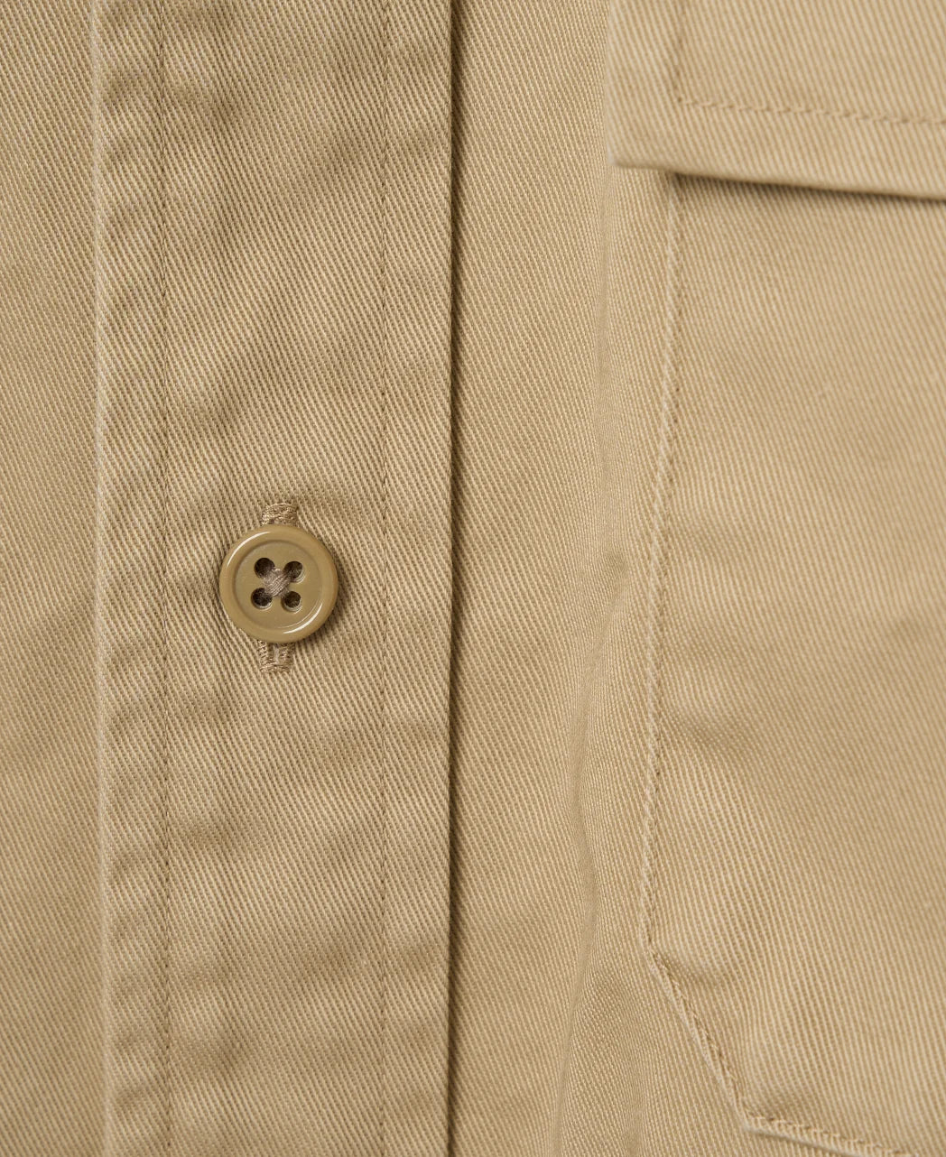 Heavy Twill Cotton CPO Shirt Khaki