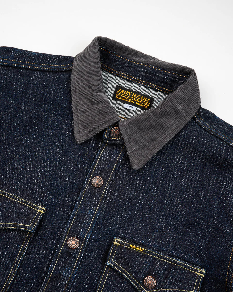 IHSH-427-IND 16oz Selvedge Denim CPO Shirt - Indigo