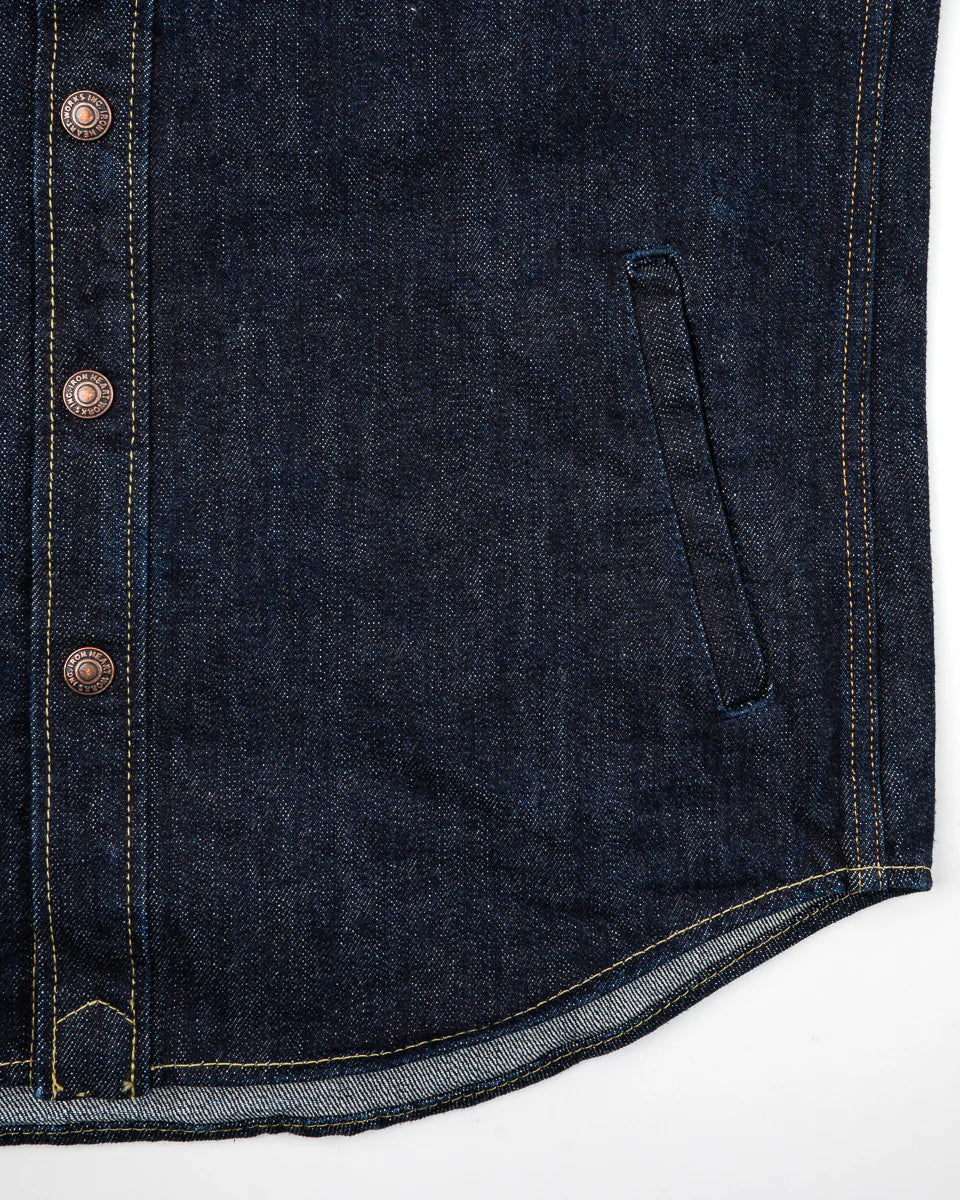 IHSH-427-IND 16oz Selvedge Denim CPO Shirt - Indigo