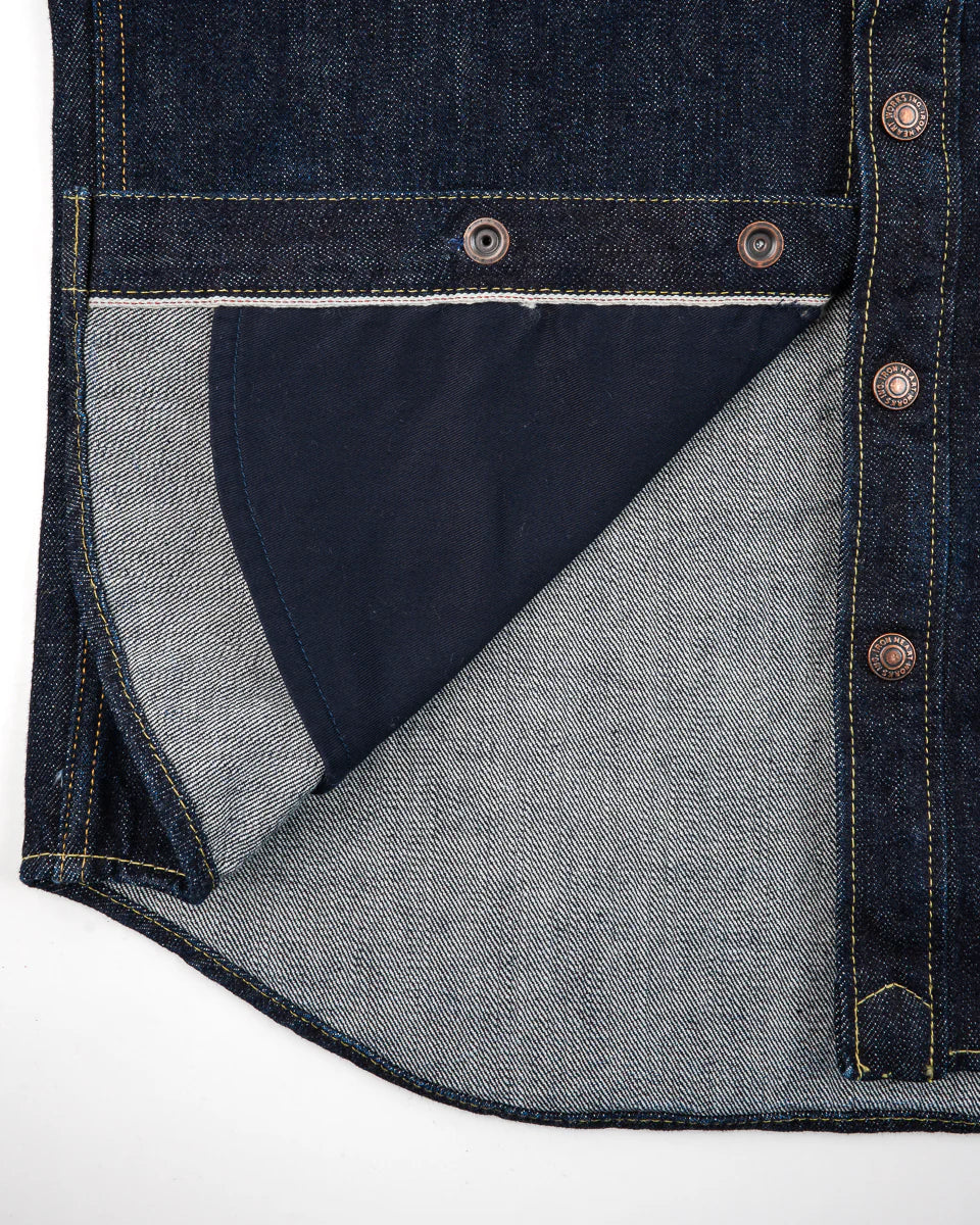IHSH-427-IND 16oz Selvedge Denim CPO Shirt - Indigo