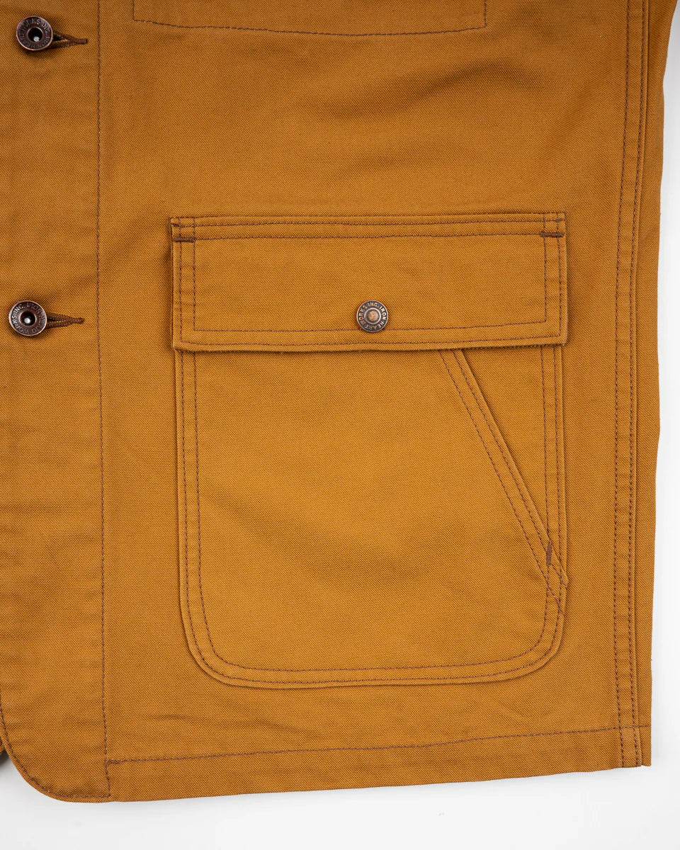 IHJ-148 10oz Kurashikizome Organic Cotton Duck Chore Jacket - Brown