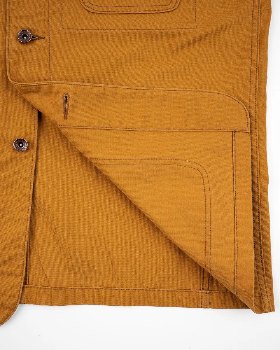 IHJ-148 10oz Kurashikizome Organic Cotton Duck Chore Jacket - Brown