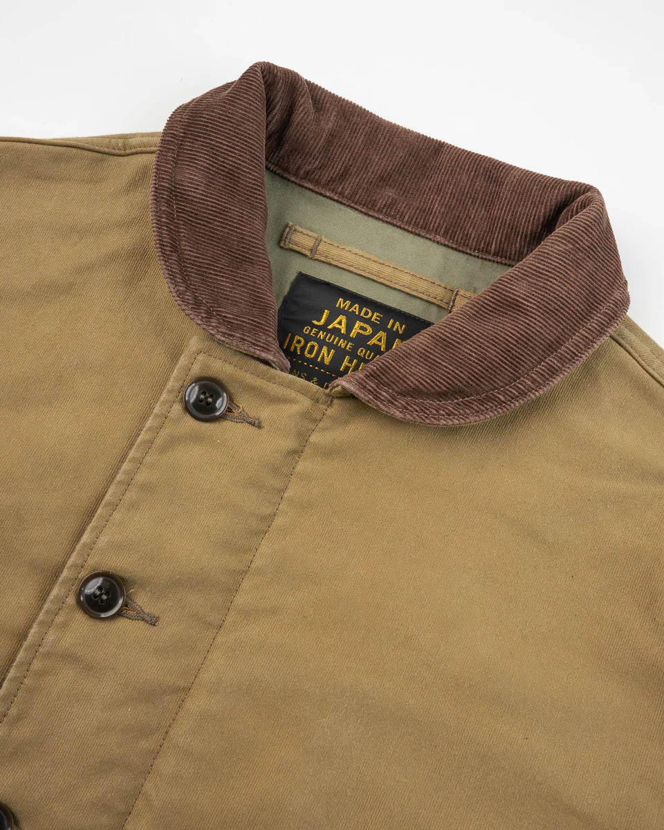 IHM-48-KHA 12oz Whipcord Lightweight N1 Deck Jacket - Khaki
