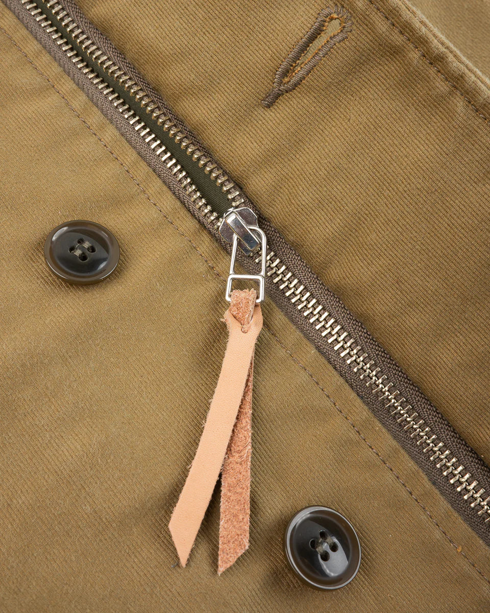 IHM-48-KHA 12oz Whipcord Lightweight N1 Deck Jacket - Khaki