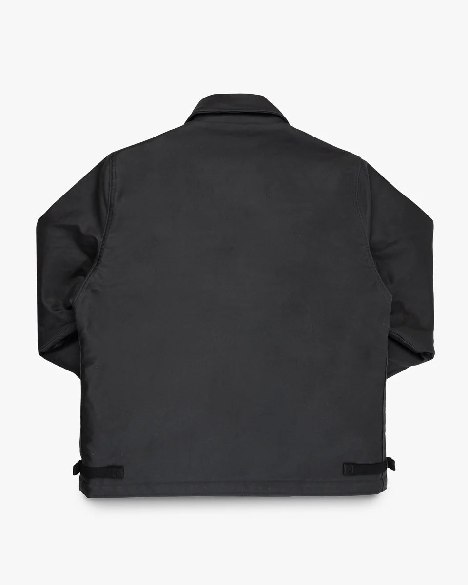 IHM-45-BLK Oiled Whipcord A2 Deck Jacket Black