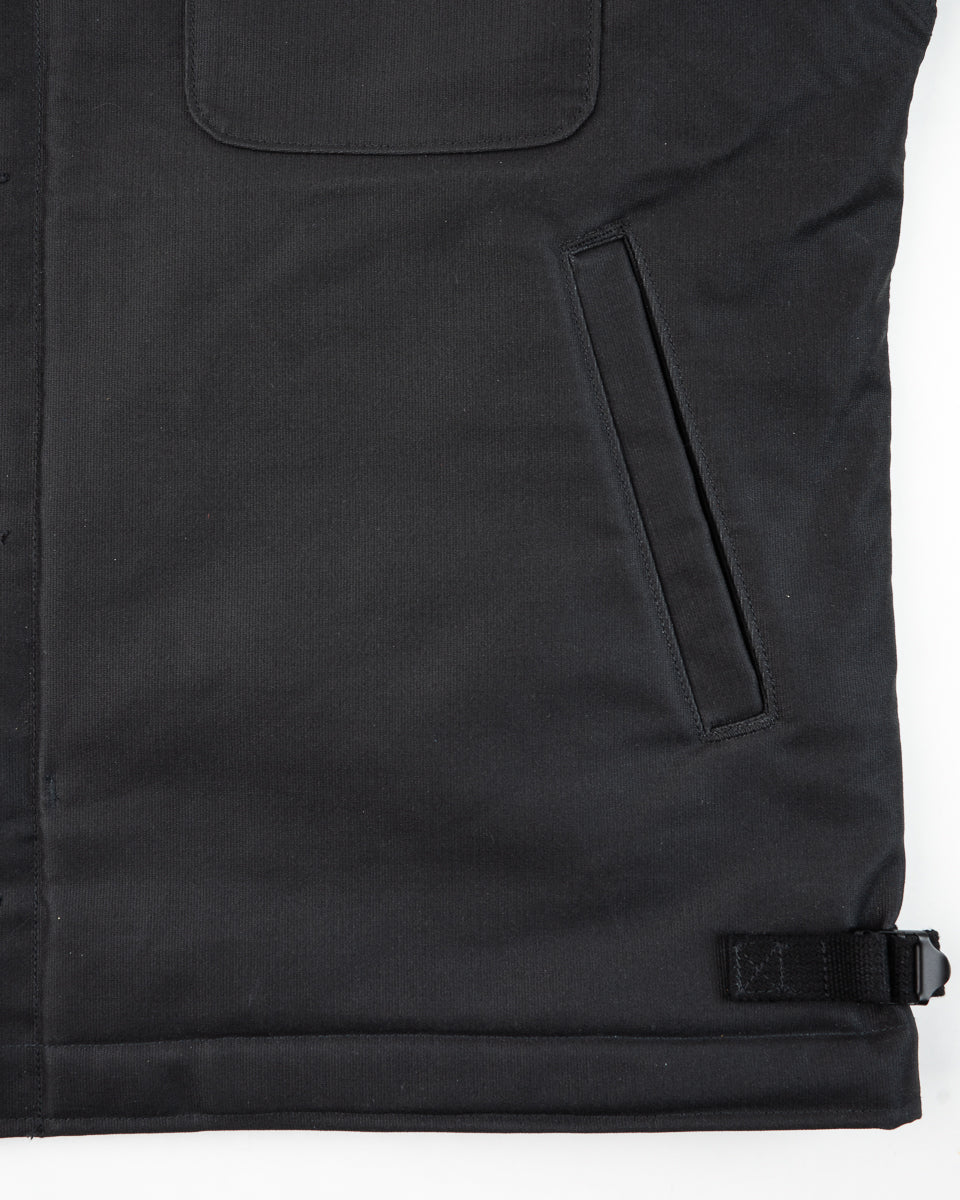 IHM-45-BLK Oiled Whipcord A2 Deck Jacket Black